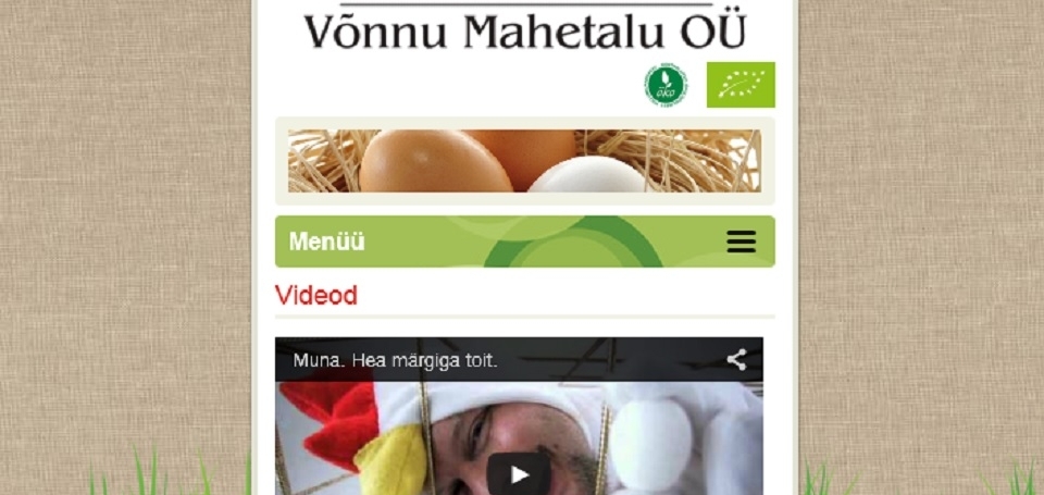 Võnnu mahetalu company website